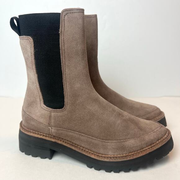 NEW Kaanas Women's Belgrade Chelsea Boots Suede Booties Brown Size 5 - Picture 1 of 10